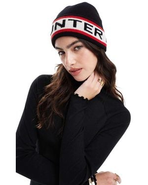 HUNTER Berretto Con Logo - Nero