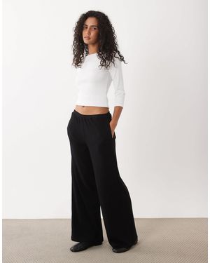 4th & Reckless Gerippte wide-leg-hose als kombiteil - Weiß