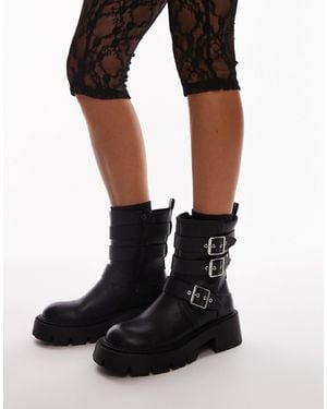 Elise leather boots topshop best sale