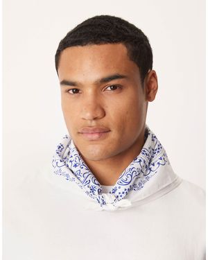 ASOS Bandana à motif cachemire - et bleu - Blanc