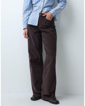 ONLY Hope High Waist Wide Leg Cord Trousers - Blue