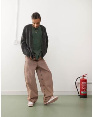 Weekday Bob - gilet oversize en laine mélangée - chiné - Noir