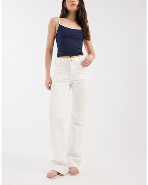 Wrangler Flare Jeans With Front Pockets - Blue