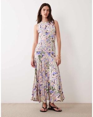 ASOS Racer Maxi Dress With Godets - Pink