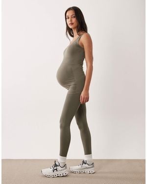 Mama.licious Mamalicious Maternity Seamless leggings Co-ord - Natural