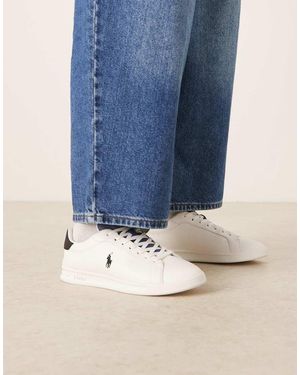 Polo Ralph Lauren Heritage Court Ii Leather Trainers - Blue