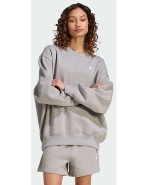 adidas Originals Essentials Crew Long Fleece Os Sweatshirt - Grey