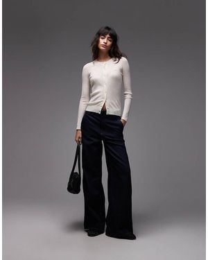 Lacoste Cárdigan Traslúcido De Punto De - Negro