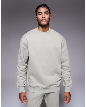 ASOS Co-ord Premium Heavyweight Oversized Sweatshirt 400gsms - Grey