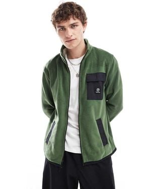 Timberland Contrast Pocket Full Zip Fleece Jacket - Green