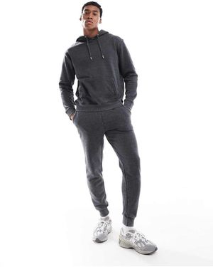 Don't Think Twice Chándal Lavado De Sudadera Extragrande Con Capucha Y Joggers De Dtt - Azul