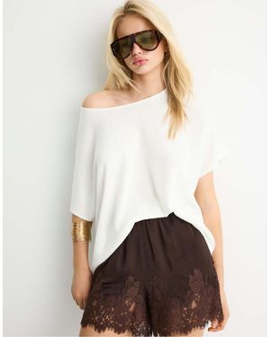 Stradivarius Rustic Cape T-shirt - White