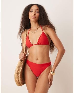 Abercrombie & Fitch – triangel-bikinioberteil - Rot