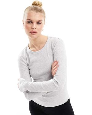 Vero Moda Fine Rib Long Sleeved Top - White