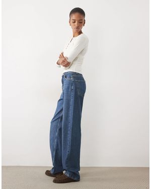 JDY Tall High Waist Slim Barrel Jeans - Blue