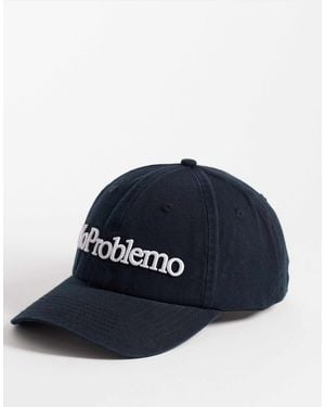 No Problemo Casquette en coton à logo - Bleu