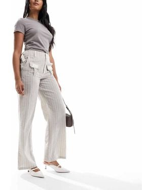 Daisy Street Low Rise Y2k Trousers - White