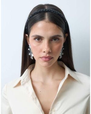 Accessorize Beaded Sparkle Headband - Black