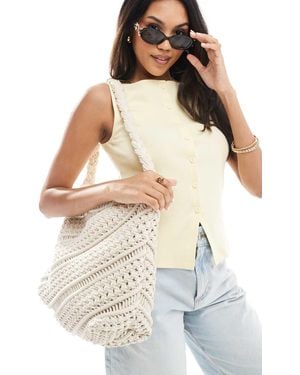Accessorize – oversize-schultertasche aus strick - Grün
