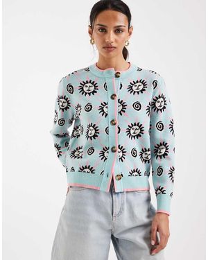 Never Fully Dressed Hollie Knit Cardigan - Blue