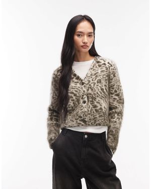 AllSaints Wick amur - gilet à imprimé animal - beige - Gris