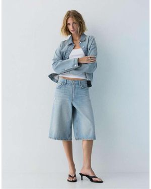 Pull&Bear Low-rise Jorts - Blue