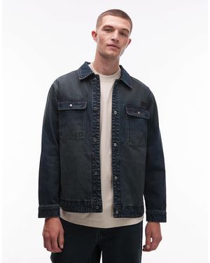 AllSaints Castleford - surchemise en jean - foncé - Bleu