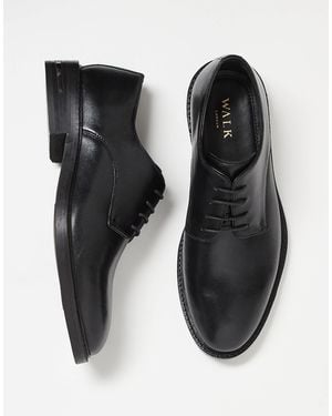 Walk London Oliver Lace Up Shoes - Black