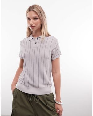 Obey Stripe Knitted Polo Shirt - Multicolour
