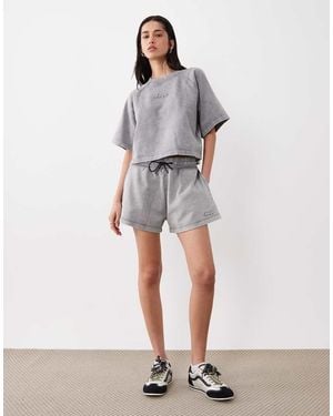HUGO Norlina Drawstring Jersey Shorts - Grey