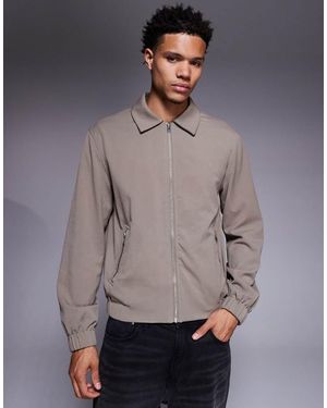 River Island Zip Up Harrington Jacket - Grey