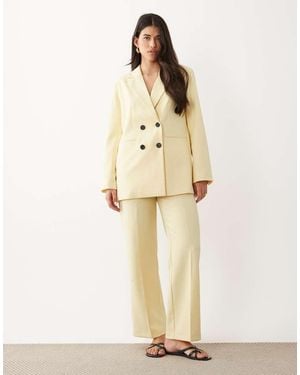 Y.A.S Tailored Wide Leg Trouser Co-ord - Natural