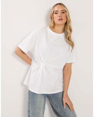Long Tall Sally Twist Front T-Shirt - White