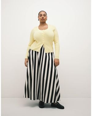ASOS Asos Design Curve Cotton Sateen Volume Circle Skirt - White