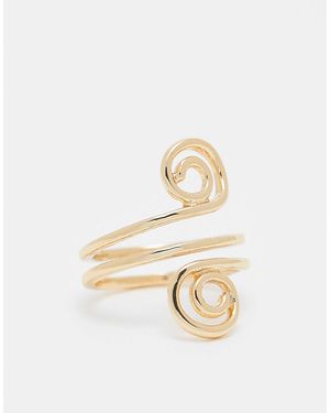 ASOS Ring With Double Swirl Detail - Metallic