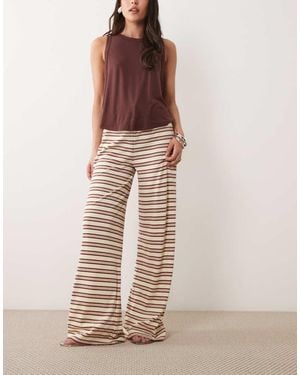 Miss Selfridge Pantalones A De Pernera Ancha Con Cordón Ajustable En La Cintura - Multicolor
