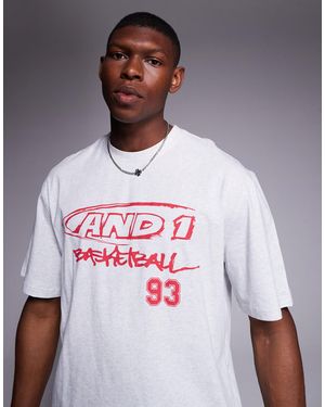 AND1 – oversize-t-shirt - Weiß