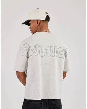 CERNUCCI Boxy Embroidered Motif Logo T-Shirt - White