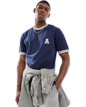 Another Influence – ringer-t-shirt - Blau