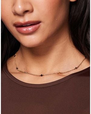 ALDO Samanthah Dainty Clover Necklace - Brown