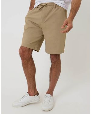 Threadbare Elasticated Waist Stretch Chino Shorts - Natural