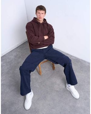 TOPMAN Boxy Fit Hoodie - Blue