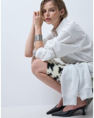 ASOS Bracelet large avec motif fil - Blanc