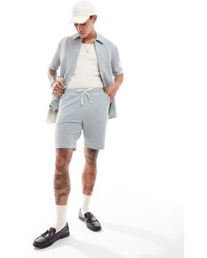 SELECTED Co-ord Seersucker Short - Blue