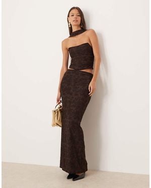 ASOS Co-ord Column Maxi Skirt - Natural