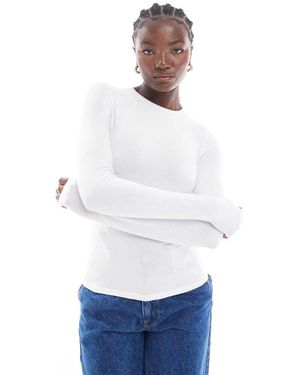 Cotton On Long Sleeve Crew Top - White