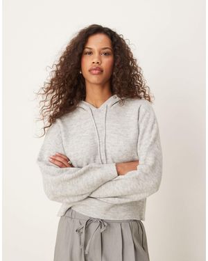 Jdy Knitted Hoodie - White