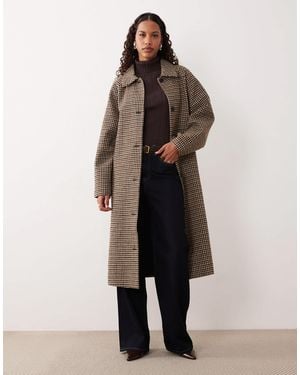 Jdy Belted Longline Coat With Wool - Natural