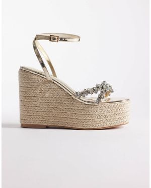 SIMMI Simmi london – hazel – verzierte espadrilles-sandalen - Natur