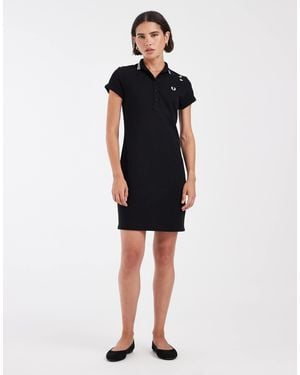 Fred Perry X amy winehouse polokleid mit kontrastkragen - Blau